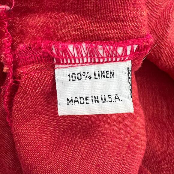 Bryn Walker Sleeveless Red Linen Midi Dress - Picture 8 of 10